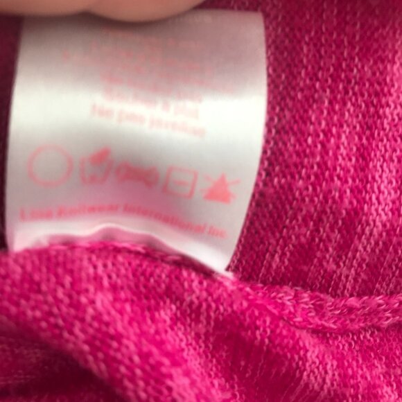 John + Jenn Space Dyed w/mesh Crewneck Pink L - Picture 6 of 9